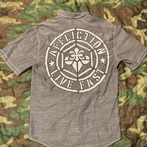 Men's NWT‎ Affliction Size XL button up short sleeve shirt